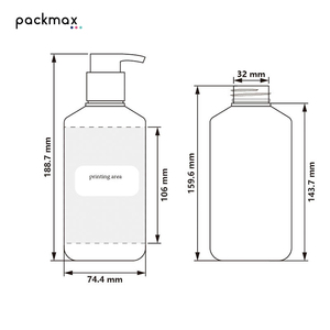 500ml Cylindrical Tapered Shoulder <b>Pump</b> <b>Bottle</b> for Shampoo Body Wash - Custom Empty Conditioner Container Wholesale - Product Image 3