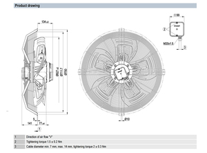 ebm-papst S4D630-AF03-03 630mm AC Axial Fan Heavy Duty Industrial Ventilation Cooling Fan for HVAC and Cooling Tower Systems - Product Image 3