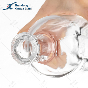 Chất Lượng Cao Rõ Ràng Rỗng Thủy Tinh Whisky Rượu Rượu Vodka Tequila Chai Nút Chai Nắp 375Ml 500Ml 750Ml Kích Thước Dập Nóng Bề Mặt - Product Image 2