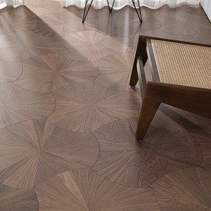 Lá Sen sàn gỗ, 15mm gỗ cứng đa lớp sàn, Gỗ Óc Chó màu đen cao cấp cho phòng khách và phòng ngủ - Product Image 2