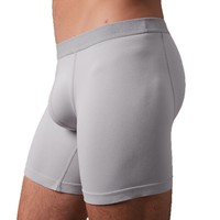 Haute qualité mode tendance allongée frottement respirant jambe coton sport hommes Boxer slips hommes sous-vêtements logo personnalisé tronc