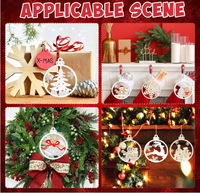 Maßgefertigte Holzdekorationen für Feiertage, Geschenke mit Laserschnitt und UV-Druck, Farbige Anpassbare Formen, Kinder-DIY Weihnachtsanhänger