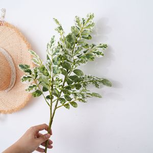 Planta Artificial de Eucalipto CallaFloral, Rama Individual, Blanco y Verde, Poliéster, Decoración para el Hogar - Product Image 1