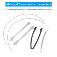Adaptateur Luer en plastique pour tube d'extension d'aiguille, pour distribution et drainage par seringue, avec tube de connexion et accessoire de valve pneumatique
