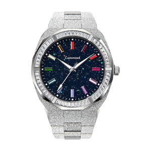 Simple Colorful rainbow Diamond Luminous Men's Quartz Watch - Product Image 4