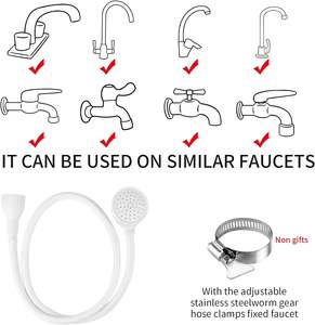 Pet douche tête de pulvérisation tuyau <span class=keywords><strong>chat</strong></span> pousser sur baignoire évier robinet accessoire pour chien <span class=keywords><strong>chat</strong></span> lavage cheveux coiffeur - Product Image 4