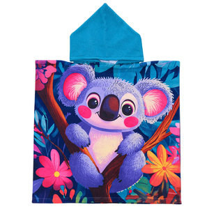 2025 Mới Cross-Biên Giới Nhanh Chóng Làm Khô Nước Thấm Mềm Trẻ Em Của Phim Hoạt Hình Áo Choàng Tắm/Bãi Biển Khăn In Mô Hình Vuông Phòng Tắm - Product Image 2