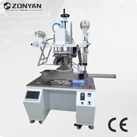 Nouveau ZONYAN semi-automatique PVC cuir pneumatique bronzant Machine typographie plaque Type plastique gaufrage presse à chaud 110V/220V 1