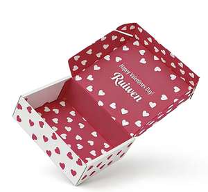 صندوق شحن فاخر مموج بتصميم جديد لعام <span class=keywords><strong>2026</strong></span> على شكل قلب وردي لهدايا عيد الحب للأحذية والملابس - Product Image 4