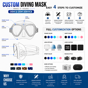 Máscara de Buceo Panorámica de Vidrio Templado al por Mayor para Hombres y Mujeres, Profesional, Roja, Certificada para Uso Alimentario, Duradera y de Alta Calidad - Product Image 6
