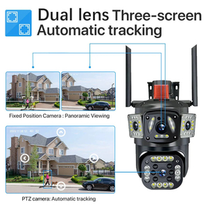 新しい9MPスマートホームCCTVワイヤレス屋外カメラナイトビジョン3画面V380PROAPPCCTVネットワークWIFIセキュリティカメラ - Product Image 2