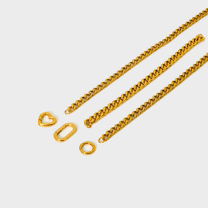 <span class=keywords><strong>DYO</strong></span> Kinder-Verschluss aus Edelstahl 18K Vergoldet Herzförmiger Runder Ovaler Federverschluss Handgefertigtes Trendiges Accessoire - Product Image 4