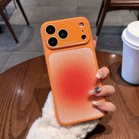 Coque de téléphone Halation Glitter Camera Window pour iPhone 17 16 15 14 13 12 Pro Max avec protection d'objectif en verre et dos rigide en PC