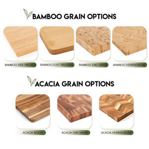 Planche à découper rectangulaire en bambou personnalisée pour cuisinière et comptoir avec 4.5cm d'épaisseur durable et facile à nettoyer - Product Image 5