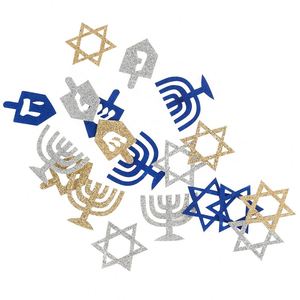 Celebration Chanukah Party <b>Hanukkah</b> Blue Silver Plastic Glitter Confetti <b>Decorations</b> Outdoor Custom - Product Image 3