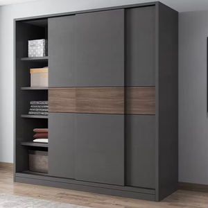 ประตูบานเลื่อน PVC กันน้ำทันสมัยและเรียบง่ายสำหรับห้องนอนและห้องนั่งเล่น พร้อมฟังก์ชั่นจัดเก็บเสื้อผ้าและดีไซน์อเนกประสงค์ - Product Image 1