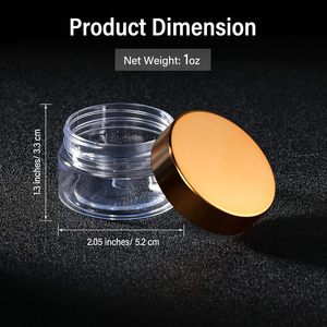 1oz 2oz 4oz 16oz Thick <b>PS</b> Luxury Cosmetic Packaging Empty Nail Dipping Powder Glitter Containers Frosted Cosmetic Jar Skin Care - Product Image 2