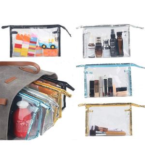 Waterproof Wash Zipper Toiletry Beauty Custom Logo Cosmetic Transparent Pvc Makeup Bag Organizer Travel for Women - Product Image 4