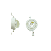 Lentille convexe transparente 365 nm, 3 W, 1300-1500 mW, angle de vue de 120 degrés, diode LED UV haute puissance violette pour le durcissement UV