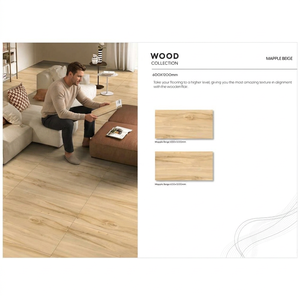 Baldosas de porcelana efecto madera color marrón francés de 600x1200 mm para suelo y pared, cerámica decorativa. - Product Image 5