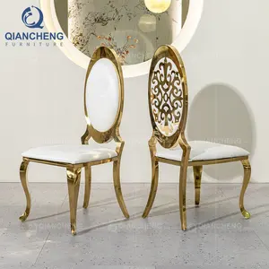 Silla de boda para banquete, venta al por mayor, <span class=keywords><strong>barata</strong></span> y verificada, de lujo, dorada - Product Image 1