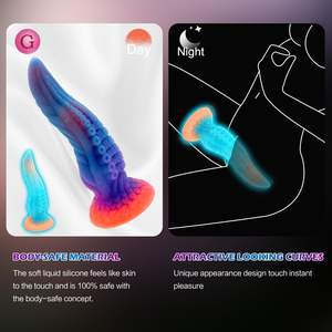Dildo <span class=keywords><strong>de</strong></span> Tentáculo <span class=keywords><strong>de</strong></span> Pulpo <span class=keywords><strong>de</strong></span> Fantasía que Brilla en la Oscuridad, Juguete Sexual Gigante <span class=keywords><strong>de</strong></span> <span class=keywords><strong>Monstruo</strong></span>, Pene <span class=keywords><strong>de</strong></span> Animal Alienígena <span class=keywords><strong>de</strong></span> Silicona con Ventosa - Product Image 3
