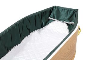 9 Inches Blue Satin Coffin Frill <strong>UK</strong> Market Interior Lining Decoration Taffeta Satin Fabric Funeral Casket Side Panels/Walls - Product Image 4