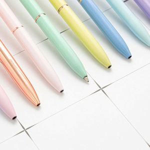 Stylos à bille en métal or rose personnalisés avec une grosse tête en perle, parfaits pour l'école, le bureau, les cadeaux promotionnels - Product Image 3