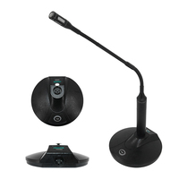 Système de microphone professionnel dynamique à col de cygne avec directivité hypercardioïde et construction métallique pour salles de réunion