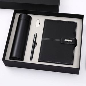 Set de Regalo Corporativo de Cuaderno de Cuero con Logotipo Personalizado, Agenda A5, Bolígrafo de Lujo Promocional al por Mayor, Set de Cuaderno con Memoria USB - Product Image 1