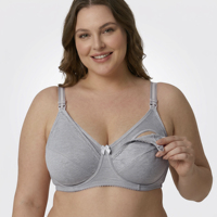 Soutien-gorge d'allaitement grande taille à couvrance totale, sans armatures, non rembourré, ouverture frontale, pour la maternité et le post-partum