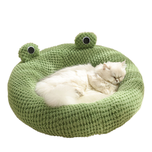 Cama <span class=keywords><strong>para</strong></span> Mascotas Serie Little Frog, Diseño Sólido, Transpirable, de Felpa, <span class=keywords><strong>para</strong></span> Invierno, <span class=keywords><strong>para</strong></span> Perros y <span class=keywords><strong>Gatos</strong></span>, Venta al por Mayor - Product Image 1