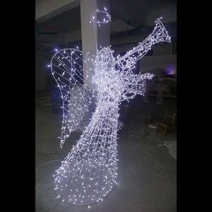 ติดไฟแองเจิลคริสต์มาสกลางแจ้งตกแต่งไฟถนนสำหรับโบสถ์มหาวิหารนางฟ้า - Product Image 4