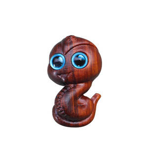 Sandalwood Snake Pendant <b>Keychain</b> Rosewood Wood Carving Animal Theme Portable Gift For Phone Bag Decor - Product Image 4