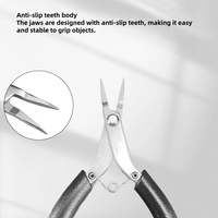 Pince à bijoux professionnelle en acier inoxydable à mâchoires biseautées, à manche ergonomique en plastique, multi-usages, métrique, pour fil et bricolage