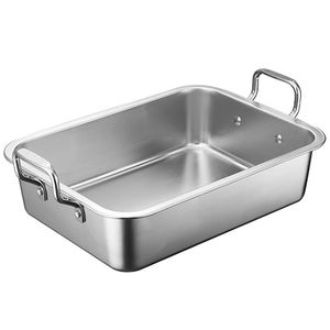 Rôtissoire rectangulaire robuste en acier inoxydable épaissie rôtissoire de poulet rôtissoire avec support - Product Image 3