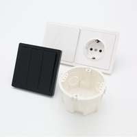 Prises murales modulaires BENDI C5 Gold PC Panel, norme européenne, interrupteurs Schuko allemands, 1/2/3 gangs, 16A 250V, IP20, certifiées CE