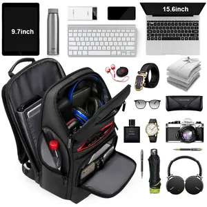 Lianfa factory OEM Fashion Business Travel Large Capacity Laptop Multi Function USB Charging Backpack