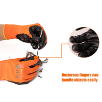 Gants de travail spécialisés SNELL en nitrile enduit de palmier, épaissis, anti-abrasion, flexibles, pour la rénovation de bâtiments