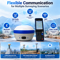 Penerima AR GNSS RTK Presisi Tinggi 1408 Kanal Multi Band GPS BDS Peralatan Survei IMU Tilt CORS Sistem RTK