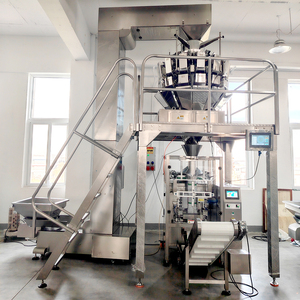 Machine d'emballage automatique multi-têtes économique pour noix, graines, granulés, snacks, pop-corn, bonbons, avec rouleau de film - Product Image 1