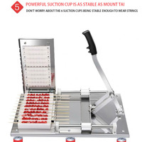 Machine manuelle à brochettes en acier inoxydable pour barbecue, outils pour brochettes de mouton, agneau et viande, machine à enfilser les brochettes