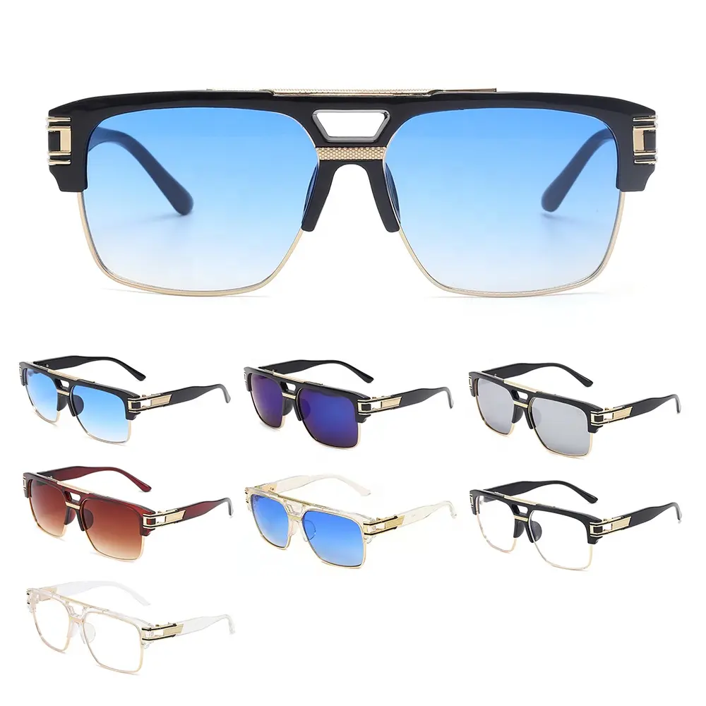 Vintage Metal Pc Frame Custom Logo Polarized Blue Clear Lens Sun Shades Fishing Driving Uv 400 Sunglasses Sun Glasses