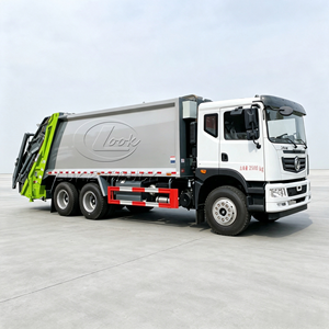Camión de basura compactador hidráulico Dongfeng Huashen 6*4 de bajo consumo de combustible con brazo oscilante para la industria de reciclaje de residuos - Product Image 4
