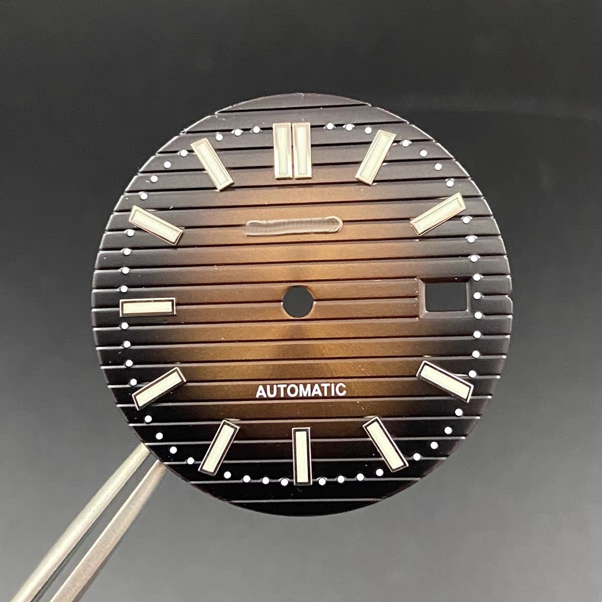 Black Coffee Dial Silver Stick Indexes