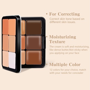 พาเลทบลัชเนื้อครีมกันน้ำ 12 สี พร้อมเม็ดสีติดทนนาน คอนซีลเลอร์ออลอินวันสำหรับแต่งหน้า - Product Image 2