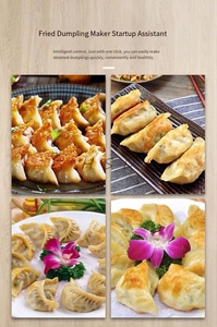 Freidora Automática de Dumplings, Cocedor Eléctrico de <span class=keywords><strong>Gyoza</strong></span>, Parrilla de Acero Inoxidable para Freír, Máquina para Hacer Dumplings de Hierro Fundido sin Recubrimiento - Product Image 6