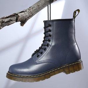 Bottes britanniques pour hommes, hauteur genou, en cuir véritable, grandes tailles 35-48, imperméables, chaussures d'hiver décontractées, chaussures de neige, chaussures d'extérieur, Heattech, fermeture éclair, rétro - Product Image 3