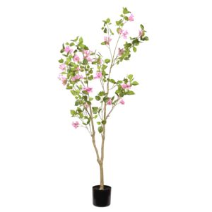 Arbre artificiel de bougainvillier de 1,5 m avec pot noir, plante artificielle réaliste fleurie pour décoration intérieure - Product Image 5
