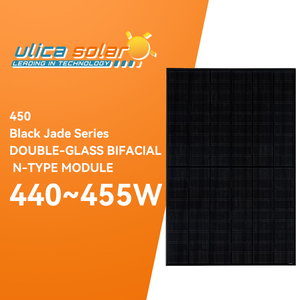 Pannello Solare <span class=keywords><strong>Ulica</strong></span> Bifacciale a Doppio Vetro Tipo-N 430 Watt 440 Watt 435 Watt Completamente Nero TOPcon - Product Image 1